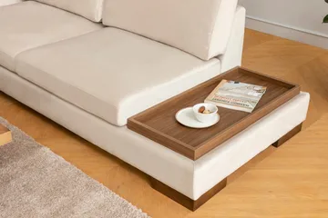 Tulima Soffa med Schäslong m Pall Vänster - Beige/Natur - Möbler - Vardagsrum - Soffor - Hörnsoffor
