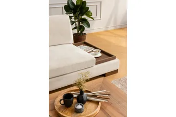 Tulima Soffa med Schäslong m Pall Vänster - Beige/Natur - Möbler - Vardagsrum - Soffor - Hörnsoffor