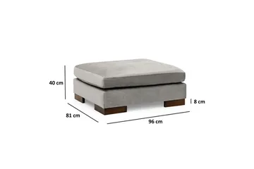 Tulima Soffa med Schäslong m Pall Höger - Ljusgrå/Natur - Möbler - Vardagsrum - Soffor - Hörnsoffor