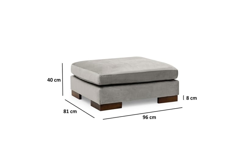 Tulima Soffa med Schäslong m Pall Höger - Ljusgrå/Natur - Möbler - Vardagsrum - Soffor - Hörnsoffor