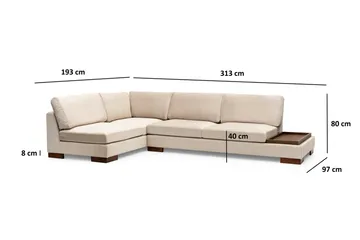 Tulima Soffa med Schäslong Vänster - Beige/Natur - Möbler - Vardagsrum - Soffor - Hörnsoffor