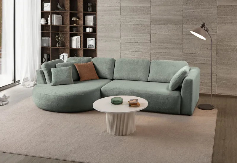 Venezia Hörnsoffa 310x75x105 cm - Liquid Green - Möbler - Vardagsrum - Soffor - Hörnsoffor