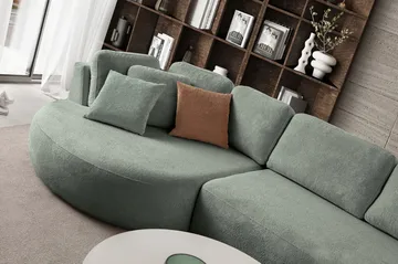 Venezia Hörnsoffa 310x75x105 cm - Liquid Green - Möbler - Vardagsrum - Soffor - Hörnsoffor