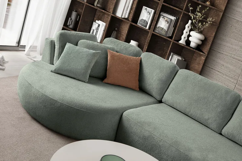 Venezia Hörnsoffa 310x75x105 cm - Liquid Green - Möbler - Vardagsrum - Soffor - Hörnsoffor