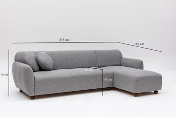 Whitecliffs Divansoffa 3-sits - Grå - Möbler - Vardagsrum - Soffor - Divansoffa & schäslong