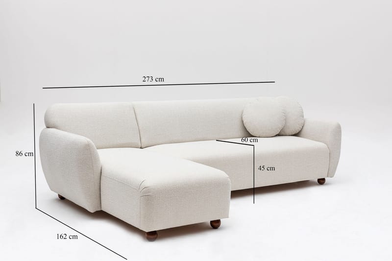 Whitecliffs Divansoffa 3-sits - Vit - Möbler - Vardagsrum - Soffor - Divansoffa & schäslong