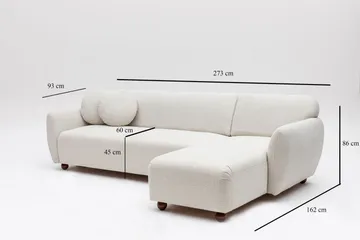 Whitecliffs Divansoffa 3-sits - Vit - Möbler - Vardagsrum - Soffor - Divansoffa & schäslong