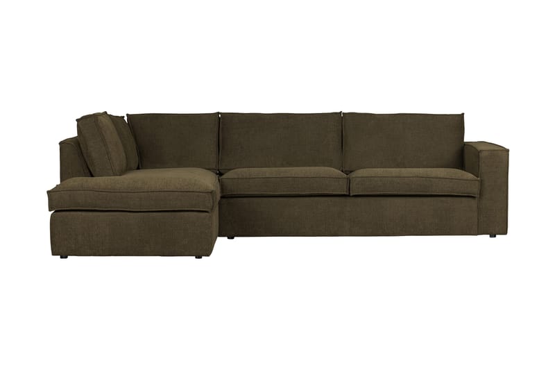 WHITEHILL 3-Sits Soffa med Schäslong Vänster Varmgrå, Grön