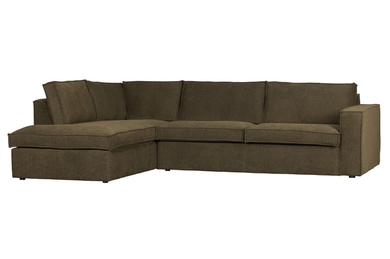 WHITEHILL 3-Sits Soffa med Schäslong Vänster Varmgrå - Grön - Möbler - Vardagsrum - Soffor - Hörnsoffor