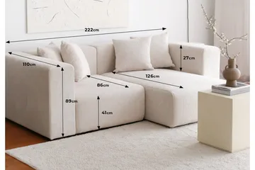 Yolo Hörnsoffa 2-sits - Vit - Möbler - Vardagsrum - Soffor - Divansoffa & schäslong