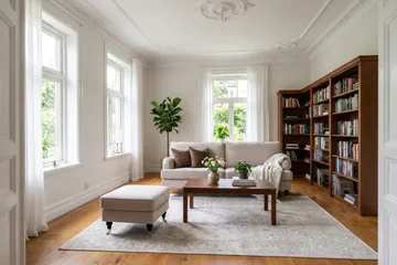 Howard Classic Soffgrupp 3-Sits Soffa och Fotpall i Sammet - Beige - Möbler - Vardagsrum - Soffgrupper - Howard soffgrupp