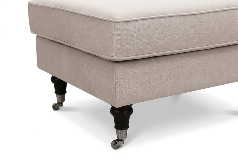 Howard Classic Soffgrupp 3-Sits Soffa och Fotpall i Sammet - Beige - Möbler - Vardagsrum - Soffgrupper - Howard soffgrupp