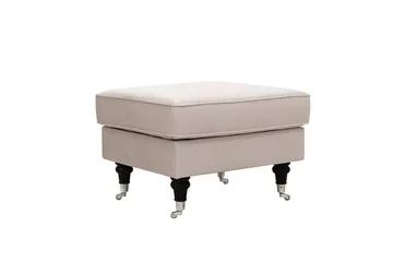 Howard Classic Soffgrupp 3-Sits Soffa och Fotpall i Sammet - Beige - Möbler - Vardagsrum - Soffgrupper - Howard soffgrupp