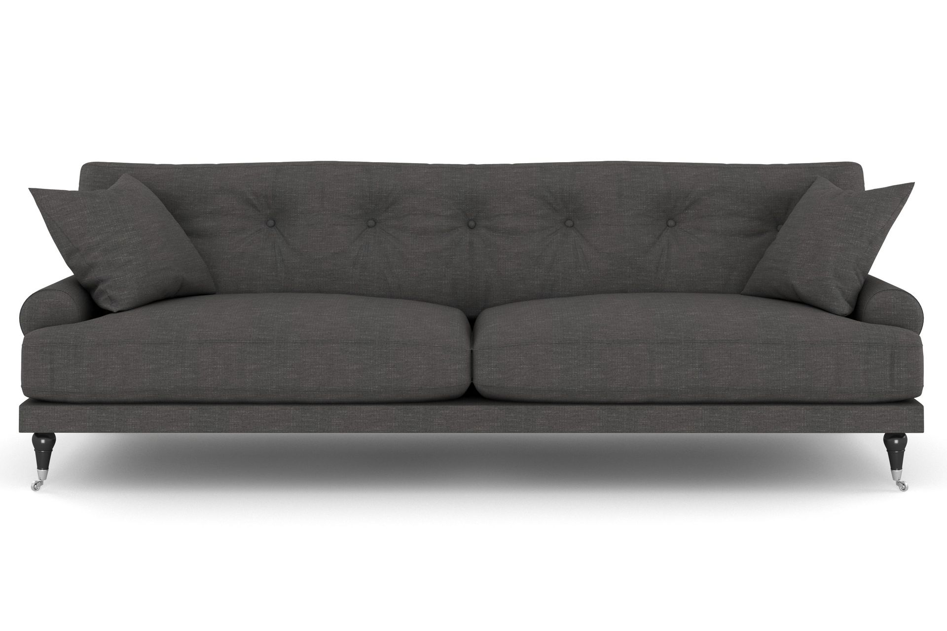 andrew 3-sits tygsoffa - mörkgrå