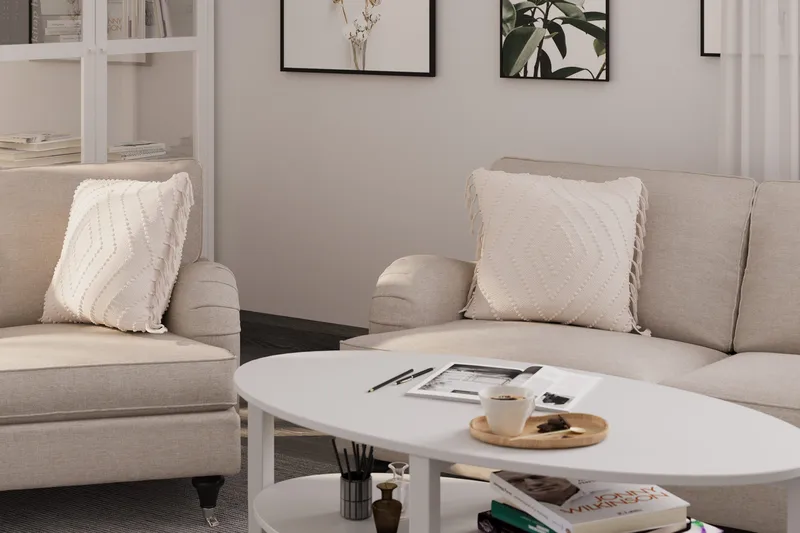 Howard Classic 2-sits Tygsoffa - Beige - Möbler - Vardagsrum - Soffor - Howardsoffor