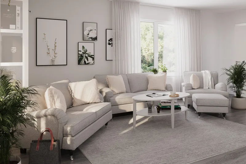 Howard Classic 2-sits Tygsoffa - Grå - Möbler - Vardagsrum - Soffor - Howardsoffor