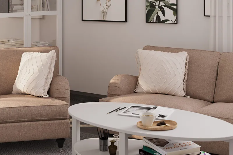 Howard Classic 2-sits Tygsoffa - Mörkbeige - Möbler - Vardagsrum - Soffor - Howardsoffor