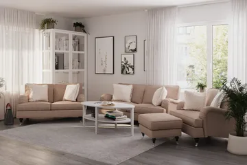 Howard Classic 2-sits Tygsoffa - Mörkbeige - Möbler - Vardagsrum - Soffor - Howardsoffor