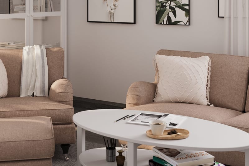 Howard Classic 3-sits Svängd Tygsoffa - Mörkbeige - Möbler - Vardagsrum - Soffor - Howardsoffor