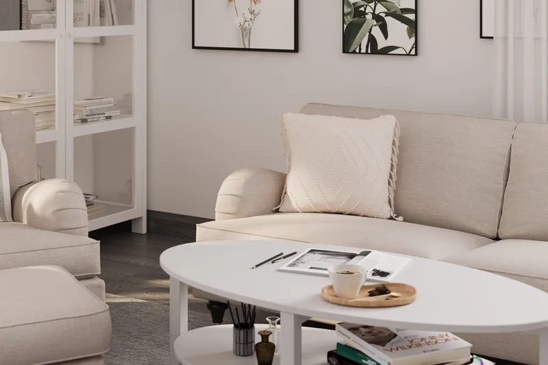 Howard Classic 3-sits Tygsoffa - Beige - Möbler - Vardagsrum - Soffor - Howardsoffor