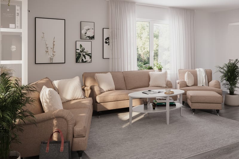 Howard Classic 3-sits Tygsoffa - Mörkbeige - Möbler - Vardagsrum - Soffor - Howardsoffor