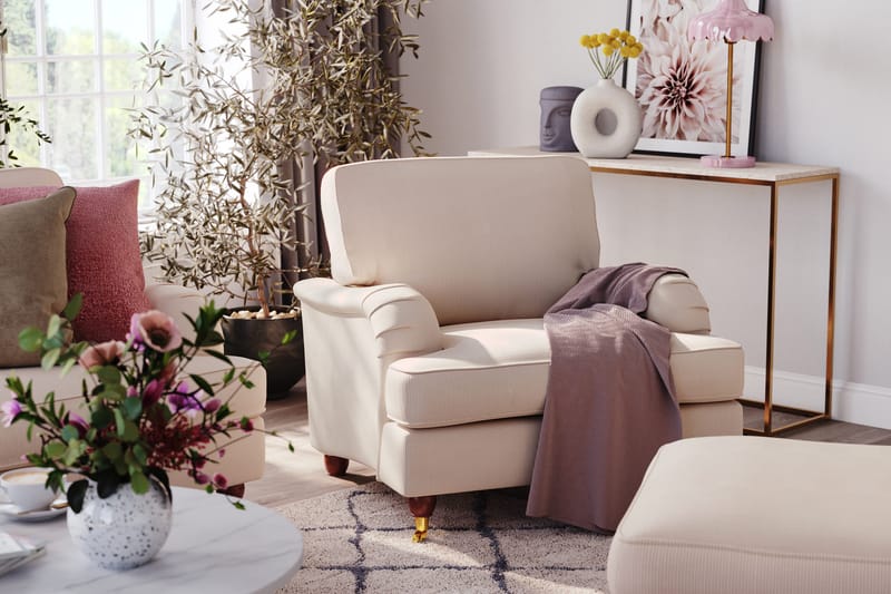Howard Lyx 2-sits Manchestersoffa - Beige - Möbler - Vardagsrum - Soffor - Howardsoffor