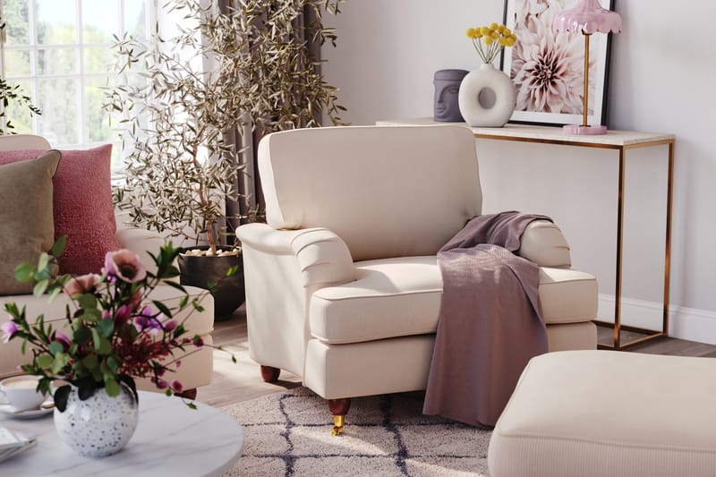 Howard Lyx 3-sits Manchestersoffa - Beige - Möbler - Vardagsrum - Soffor - Howardsoffor