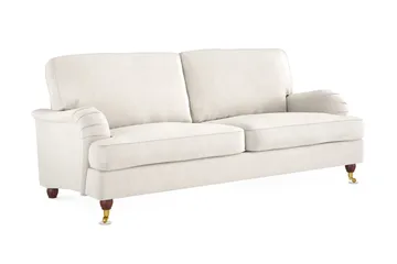 Howard Lyx 3-sits Sammetssoffa - Krämvit - Möbler - Vardagsrum - Soffor - Howardsoffor