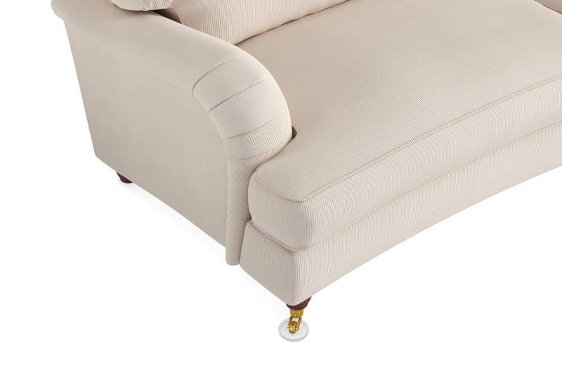 Howard Lyx 3-sits Svängd Manchestersoffa - Beige - Möbler - Vardagsrum - Soffor - Howardsoffor