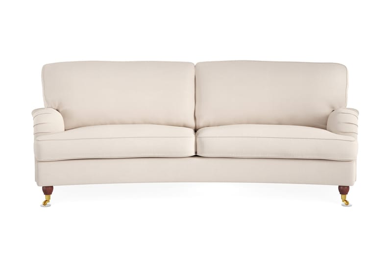 Howard Lyx 3-sits Svängd Manchestersoffa, Beige