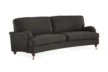 Howard Lyx 3-sits Svängd Manchestersoffa - Mörkgrå - Möbler - Vardagsrum - Soffor - Howardsoffor