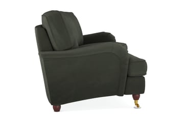 Howard Lyx 3-sits Svängd Manchestersoffa - Mörkgrön - Möbler - Vardagsrum - Soffor - Howardsoffor