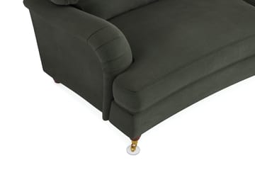 Howard Lyx 3-sits Svängd Manchestersoffa - Mörkgrön - Möbler - Vardagsrum - Soffor - Howardsoffor
