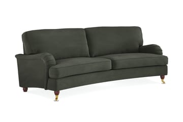 Howard Lyx 3-sits Svängd Manchestersoffa - Mörkgrön - Möbler - Vardagsrum - Soffor - Howardsoffor