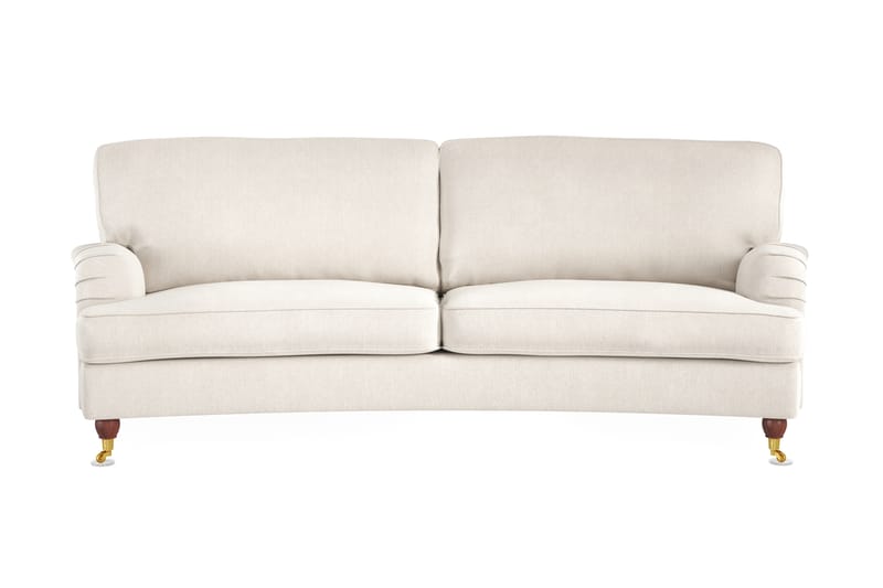 Howard Lyx 3-sits Svängd Sammetssoffa - Krämvit - Möbler - Vardagsrum - Soffor - Howardsoffor
