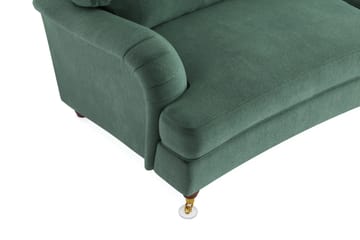 Howard Lyx 3-sits Svängd Sammetssoffa - Mörkgrön - Möbler - Vardagsrum - Soffor - Howardsoffor