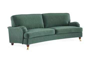 Howard Lyx 3-sits Svängd Sammetssoffa - Mörkgrön - Möbler - Vardagsrum - Soffor - Howardsoffor