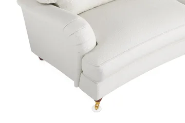 Howard Lyx 3-sits Svängd Soffa i Bouclé - Vit - Möbler - Vardagsrum - Soffor - Howardsoffor