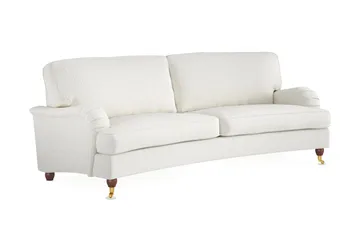 Howard Lyx 3-sits Svängd Soffa i Bouclé - Vit - Möbler - Vardagsrum - Soffor - Howardsoffor