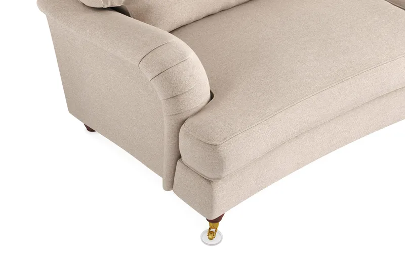 Howard Lyx 3-sits Svängd Tygsoffa - Beige - Möbler - Vardagsrum - Soffor - Howardsoffor