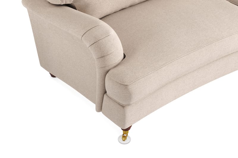Howard Lyx 3-sits Svängd Tygsoffa - Beige - Möbler - Vardagsrum - Soffor - Howardsoffor
