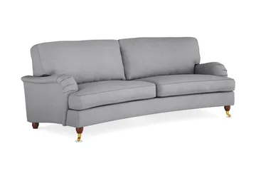 Howard Lyx 3-sits Svängd Tygsoffa - Ljusgrå - Möbler - Vardagsrum - Soffor - Howardsoffor