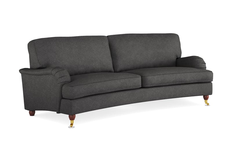 Howard Lyx 3-sits Svängd Tygsoffa - Mörkgrå - Möbler - Vardagsrum - Soffor - Howardsoffor