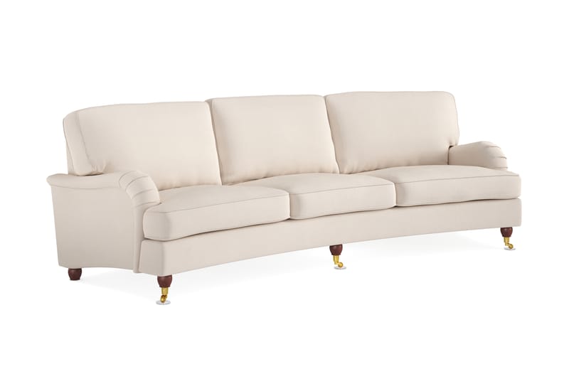 Howard Lyx 4-sits Svängd Manchestersoffa - Beige - Möbler - Vardagsrum - Soffor - Howardsoffor
