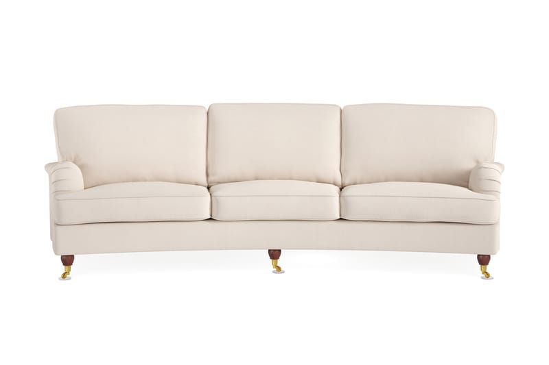Howard Lyx 4-sits Svängd Manchestersoffa - Beige - Möbler - Vardagsrum - Soffor - Howardsoffor