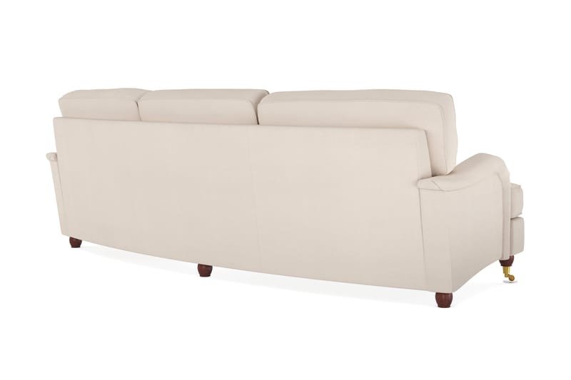 Howard Lyx 4-sits Svängd Manchestersoffa - Beige - Möbler - Vardagsrum - Soffor - Howardsoffor