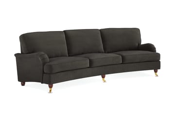 Howard Lyx 4-sits Svängd Manchestersoffa - Mörkgrå - Möbler - Vardagsrum - Soffor - Howardsoffor