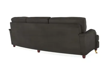 Howard Lyx 4-sits Svängd Manchestersoffa - Mörkgrå - Möbler - Vardagsrum - Soffor - Howardsoffor