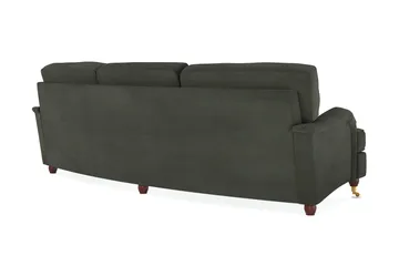 Howard Lyx 4-sits Svängd Manchestersoffa - Mörkgrön - Möbler - Vardagsrum - Soffor - Howardsoffor