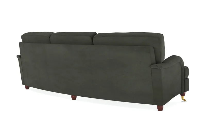 Howard Lyx 4-sits Svängd Manchestersoffa - Mörkgrön - Möbler - Vardagsrum - Soffor - Howardsoffor
